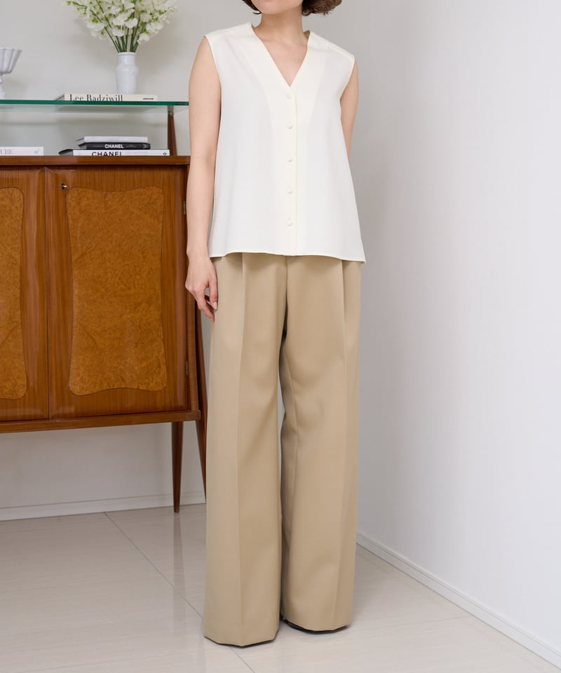 シャツ/ブラウス(半袖/袖なし) KEINA RITA  Ribbon Strap Top Collared Blouse | KEINA RITA OFFICIAL ONLINE STORE