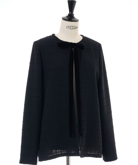 FRONT RIBBON TWEED JACKET