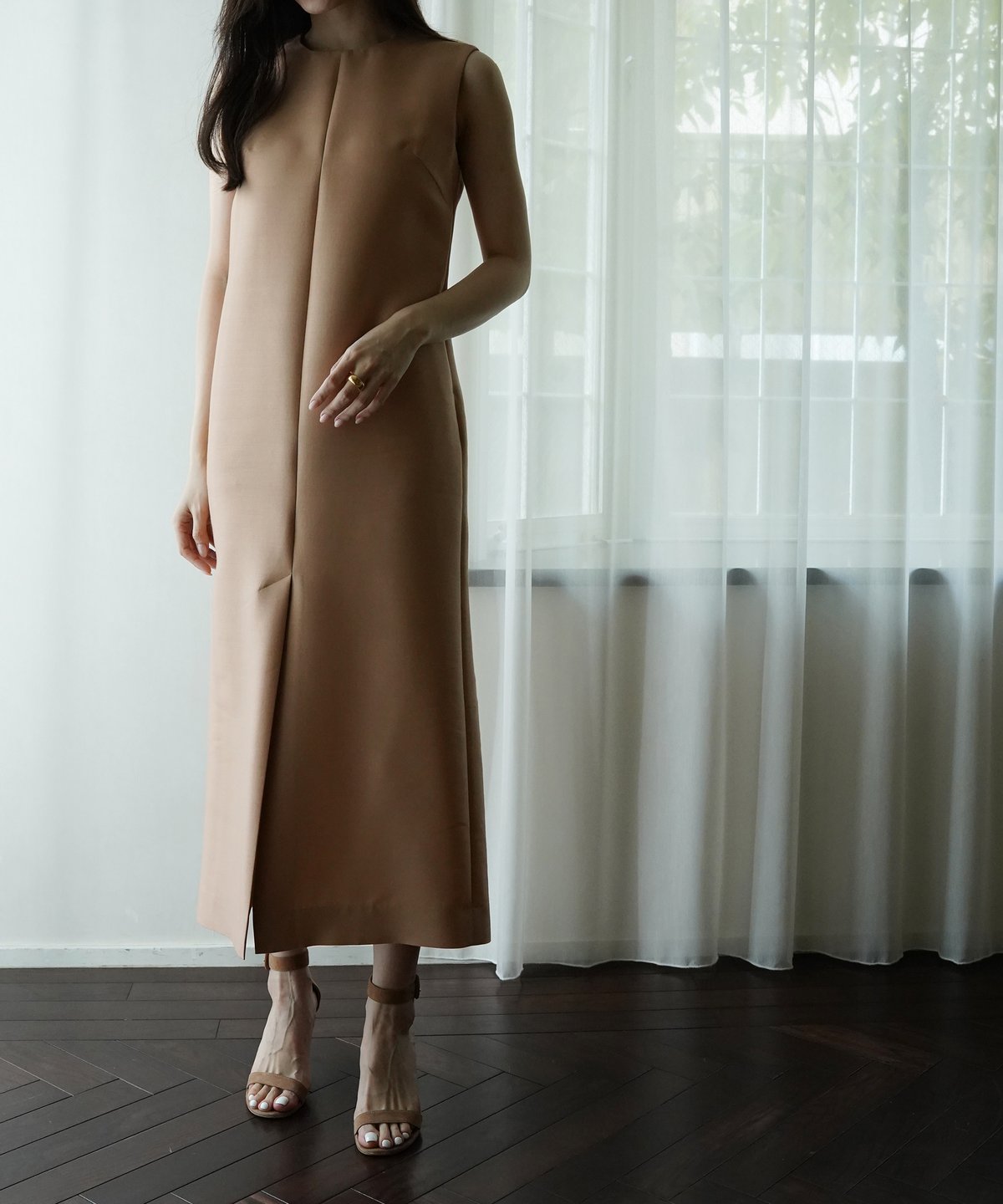 Silk Wool Vent Dress | KEINA RITA OFFICIAL ONLI