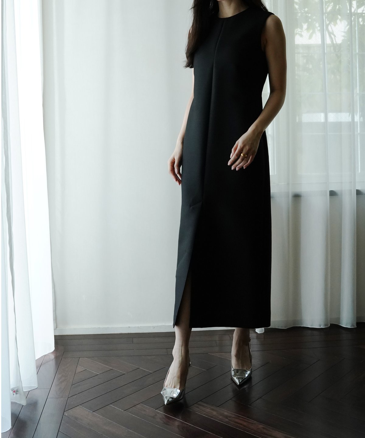Silk Wool Vent Dress | KEINA RITA OFFICIAL ONLI 
