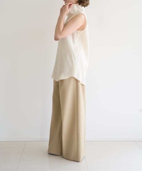 BELTED TROUSERS in Peanut