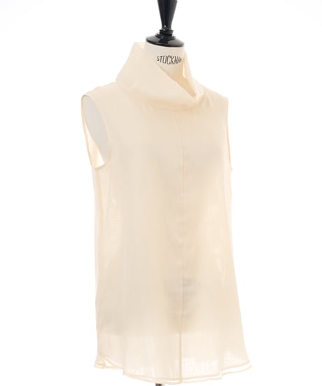 HIGH NECK SLEEVELESS BLOUSE