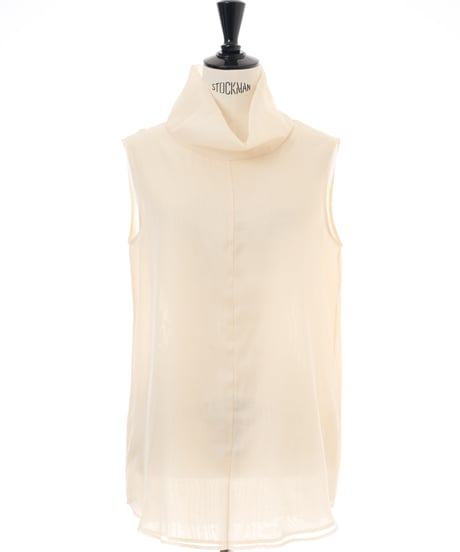 HIGH NECK SLEEVELESS BLOUSE
