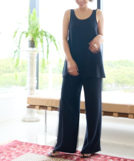 U-NECK SET UP  in Navy