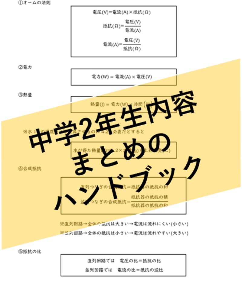 PDF】中学理科ハンドブック 中2内容編【分冊版】 | 中学理科ポイント