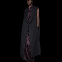 DK30-08-V01／Fine Wool Calze Twill Long Gilet／2COLORS