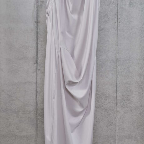 DK30-CS02-D08／100d PLA Smooth Front-draped Dress／2COLORS