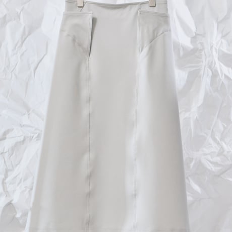 DK28-CS02-S03／Camellia Resilient Ponte Flared Skirt／2COLORS
