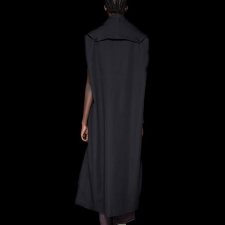 DK30-08-V01／Fine Wool Calze Twill Long Gilet／2COLORS