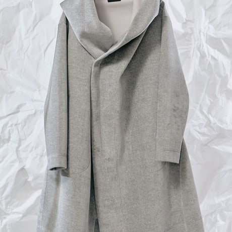 DK28-CS04-C02／Velour Bonding Hooded Coat／2COLORS