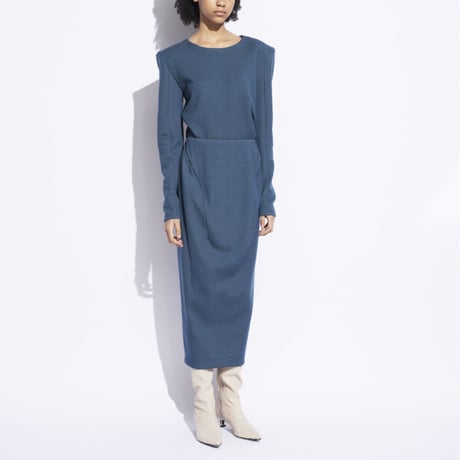 DK24-CS02-S04／Wool Cotton Reversible Jersey Skirt／2COLORS