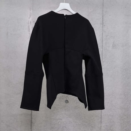 DK30-CS03-B02／Technorama Double-Knit Paneled Form Blouse／2COLORS