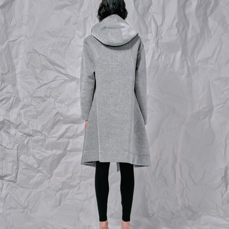 DK28-CS04-C02／Velour Bonding Hooded Coat／2COLORS
