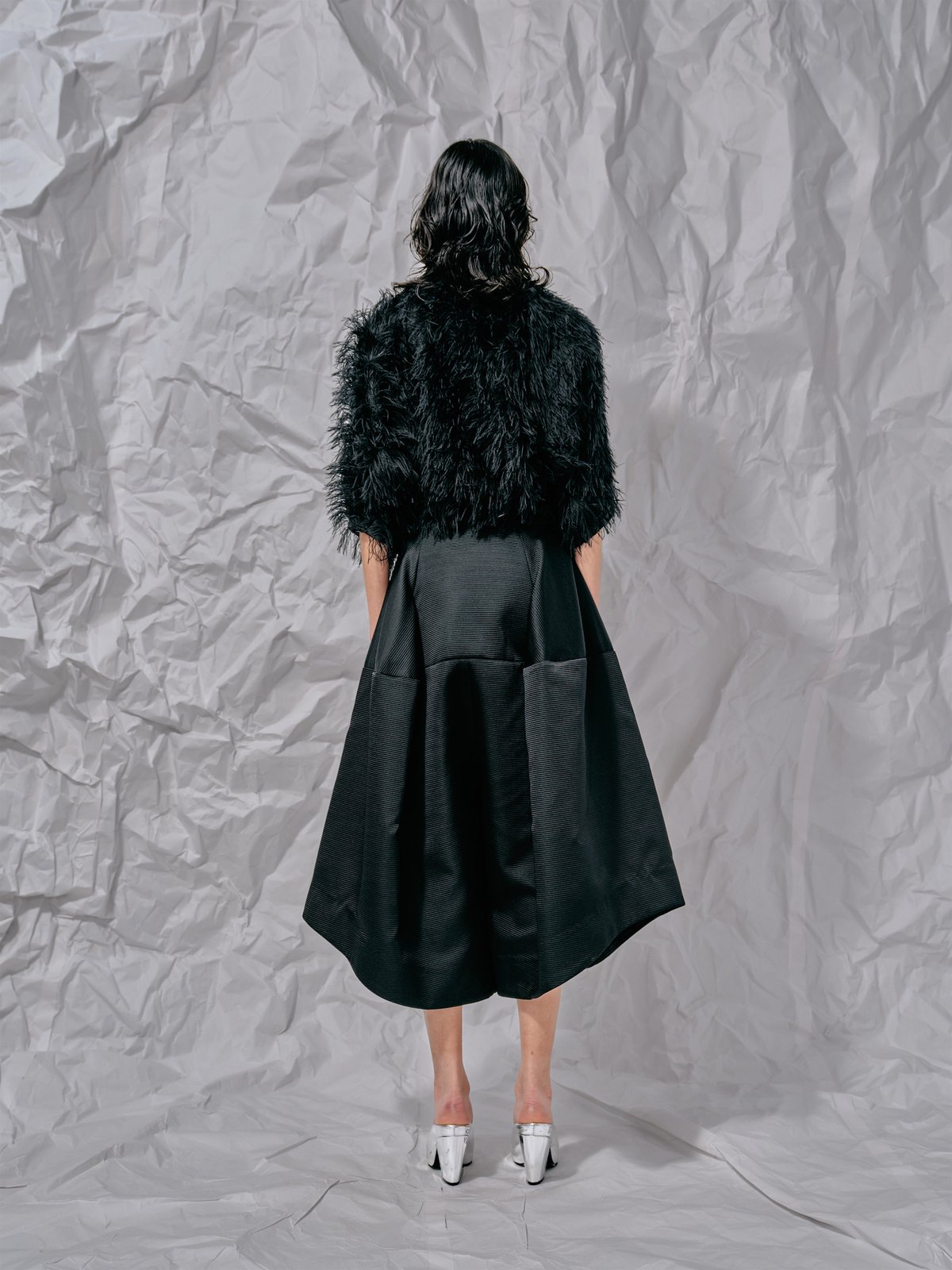 値下げ♡完売　新品　ella shaggy jacquard blouson DK28-07-H01／Long Shaggy Jacquard Short Jacket／2