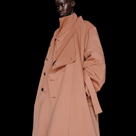 DK30-04-C03／BISEM Stretch Grosgrain Trench Coat／2COLORS