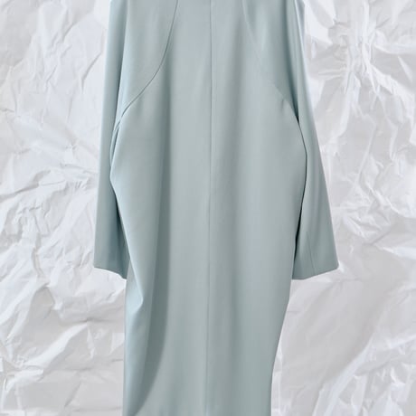 DK28-08-C06／Wool Twill Double Cloth Minimal Design Coat／2COLORS