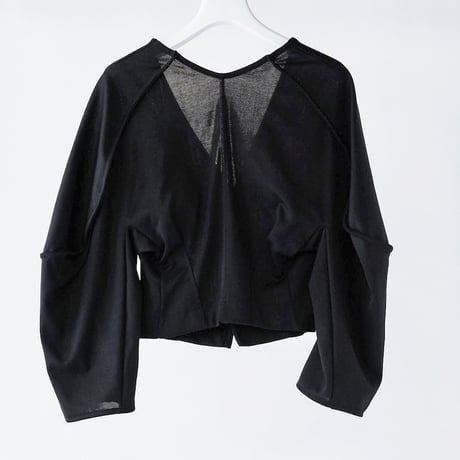 DK29-CS04-J02／Gentle Milano Rib Short Jacket／2COLORS