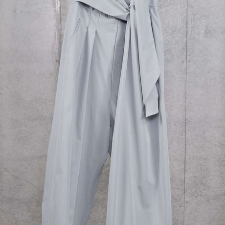 DK30-03-P04／80/2 GV Stretch Chambray Wide-leg Pants／2COLORS
