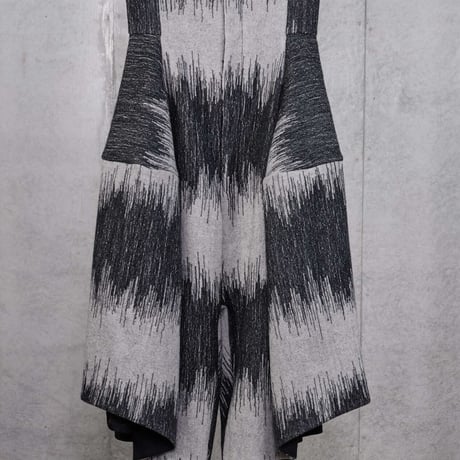 DK30-10-P03／Shadow Drip Wool Needle Punch Bell Silhouette Pants／2COLORS