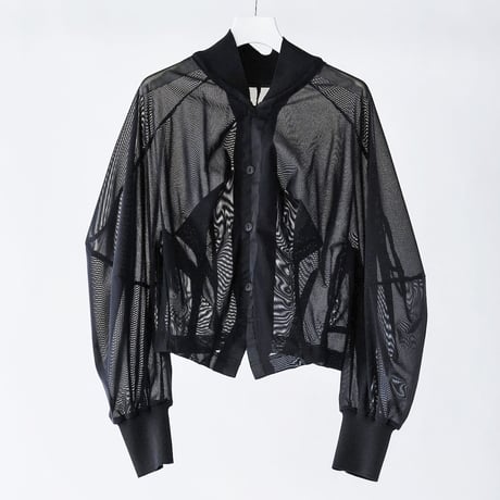 DK29-CS05-H01／Nylon Power Net Cardigan／2COLORS