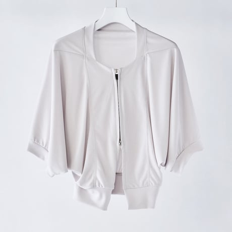 DK29-CS02-H02／Triacetate Cool Ponte Zip Bolero／2COLORS