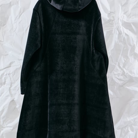 DK28-CS04-C02／Velour Bonding Hooded Coat／2COLORS