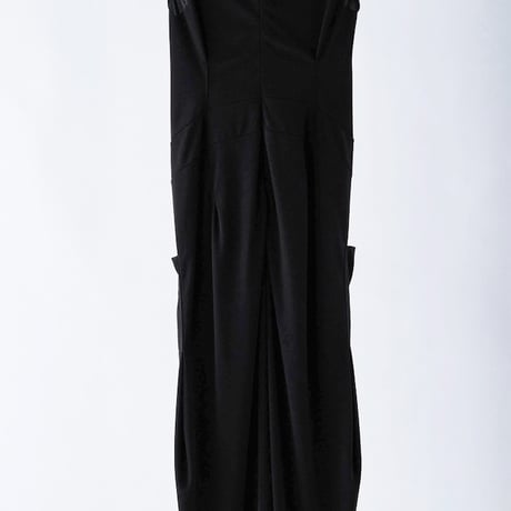 DK29-CS02-D09／Triacetate Cool Ponte Twist Dress／2COLORS