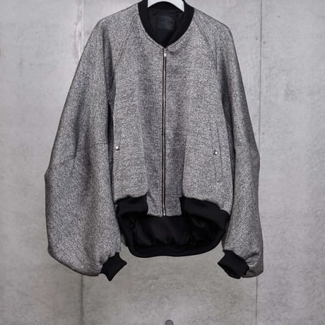DK30-07-J02／Grain Bright Jacquard Bomber Jacket／2COLORS
