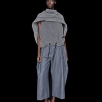LE-P05／Limited Edition Dormeuil British Wool Tweed Cropped Form Pants／2COLORS