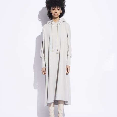 DV-038／“B A S I C S” 40/20 Cotton Fleece Hooded Dress／2COLORS