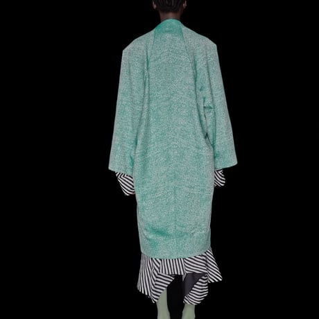 DK30-07-C07／Grain Bright Jacquard Raglan Sleeve Coat／2COLORS