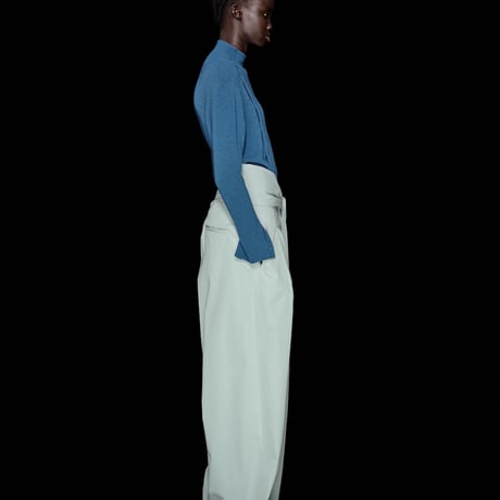 DK30-03-P04／80/2 GV Stretch Chambray Wide-leg Pants／2COLORS