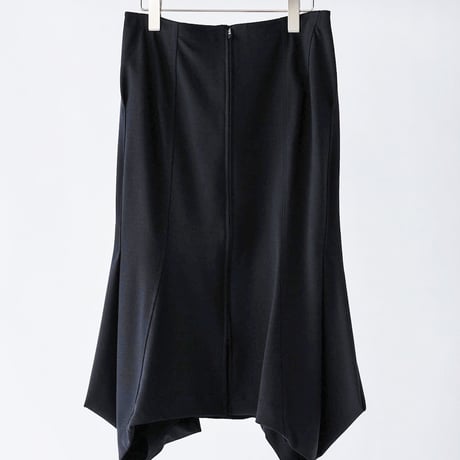 DK29-CS03-S06／40/1 Strong Twist SZ Soft Stretch Ponte Zip Skirt／2COLORS