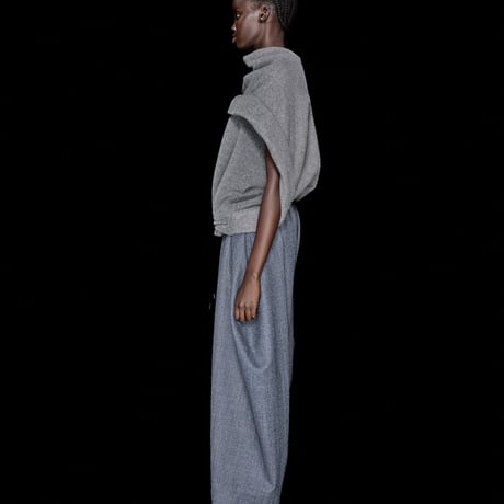 LE-P05／Limited Edition Dormeuil British Wool Tweed Cropped Form Pants／2COLORS