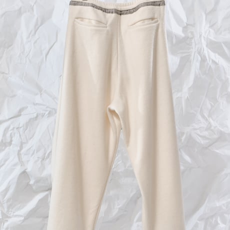DK28-CS03-P05／Double-Faced Shaggy Wool Tucked Pants／2COLORS
