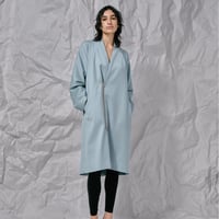 DK28-08-C01／Wool Twill Double Cloth Zipper Design Coat／2COLORS