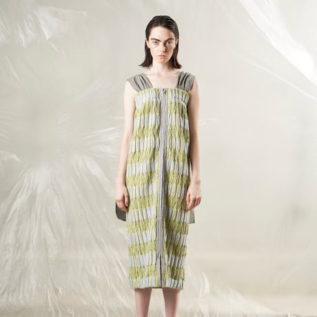 DK27-CS05-O06／High-Twist Double Jacquard Dress／2COLORS