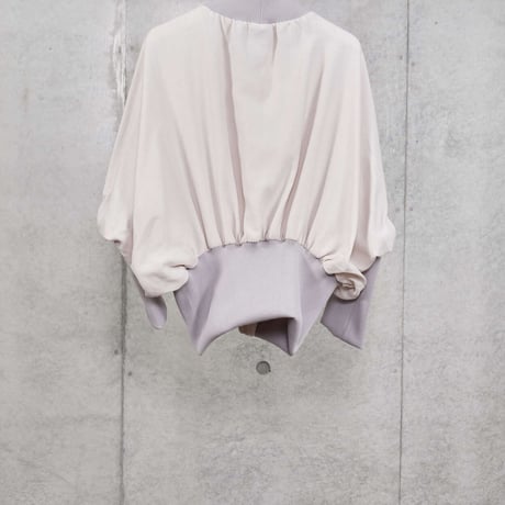 DK30-02-B04／Viscose/Cotton Amundsen Twill Washer Finish Pintuck Blouse／2COLORS