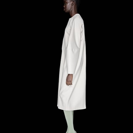 LE-O02／Limited Edition Super 120’s Wool Melton Minimal Line Dress／2COLORS