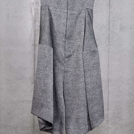 DK30-07-P03／Grain Bright Jacquard Bell Silhouette Pants／2COLORS