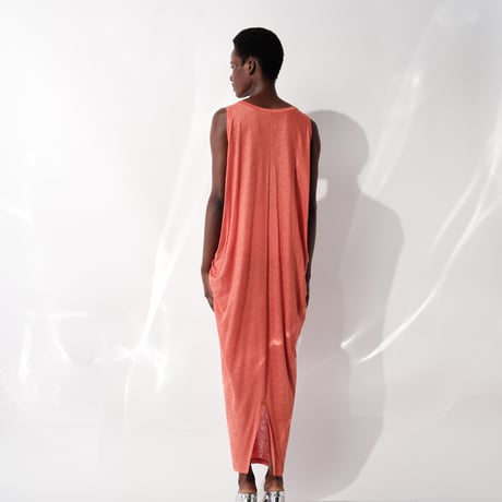 DV-060／“BASICS” 100% Linen Jersey Tank Long Dress／4COLORS