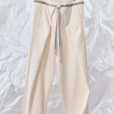 DK28-CS03-P05／Double-Faced Shaggy Wool Tucked Pants／2COLORS