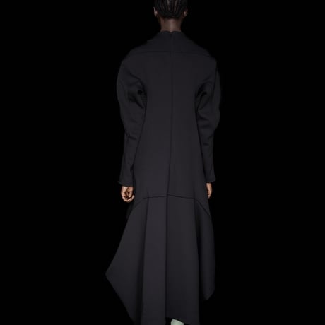 DK30-CS03-D06／Technorama Double-Knit V-neck long dress／2COLORS
