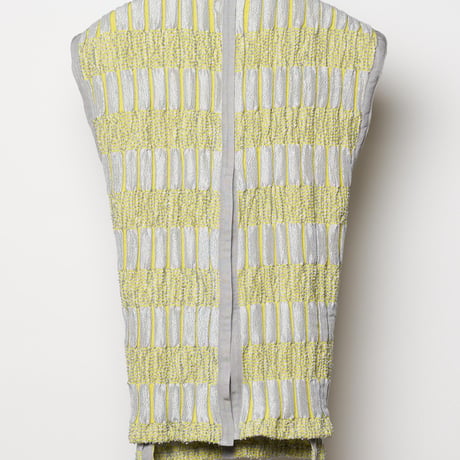 DK27-CS05-H02／High-Twist Double Jacquard Minimalist Cardigan／2COLORS
