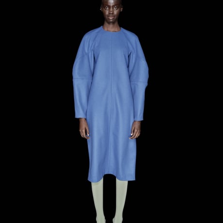 LE-O02／Limited Edition Super 120’s Wool Melton Minimal Line Dress／2COLORS
