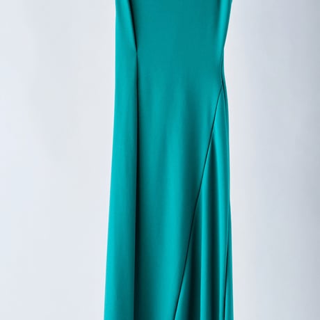DK29-CS03-O03／40/1 Strong Twist SZ Soft Stretch Ponte Asymmetric Design Dress／2COLORS