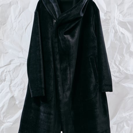 DK28-CS04-C02／Velour Bonding Hooded Coat／2COLORS