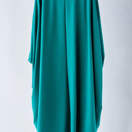 DK29-CS03-O09／40/1 Strong Twist SZ Soft Stretch Ponte V-Neck Dress／2COLORS