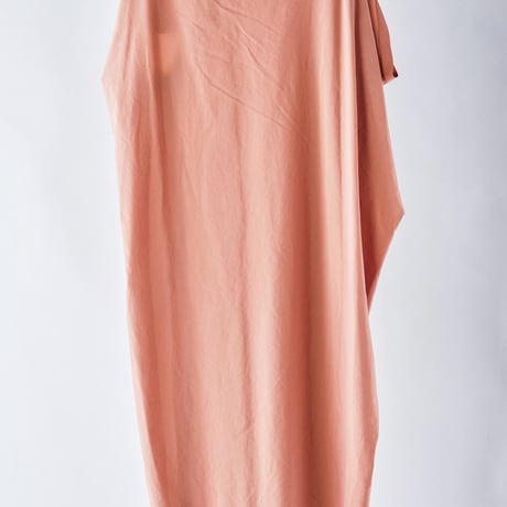 DK29-02-O04／Ny/C Luster Poplin Asymmetric Dress／2COLORS