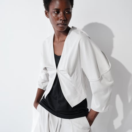 DK29-CS04-J02／Gentle Milano Rib Short Jacket／2COLORS